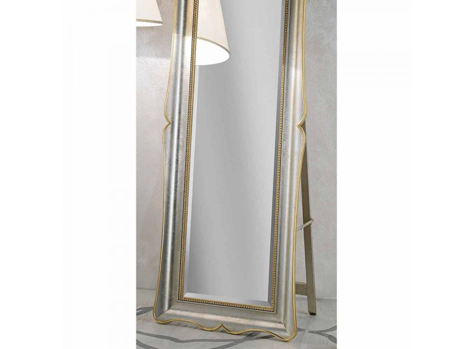 Fir trägolv spegel med piedestal gjord i Italien Jonni