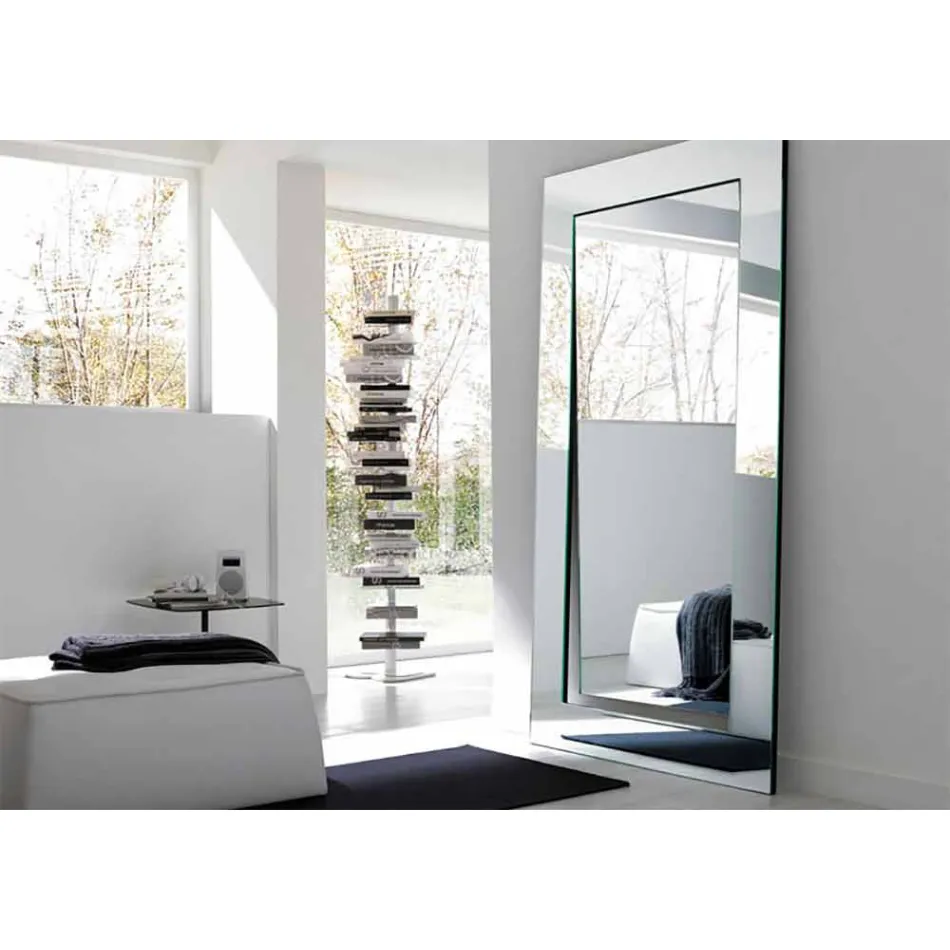 Rektangulär golvspegel av modern design tillverkad i Italien - Salamina Viadurini