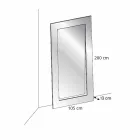 Rektangulär golvspegel av modern design tillverkad i Italien - Salamina Viadurini