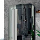 Designspegel med glasram i kristalleffekt tillverkad i Italien - Loop Viadurini