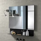 Polerad trådspegel med täckt ram tillverkad i Italien - vill ha Viadurini