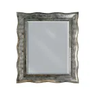Spegel i Silver Leaf and Ground Mirror Tillverkad i Italien - Rongo Viadurini