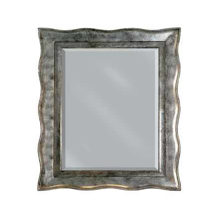 Spegel i Silver Leaf and Ground Mirror Tillverkad i Italien - Rongo Viadurini