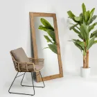 Spegel i borstad, åldrad, naturlig furu - Acerno Viadurini