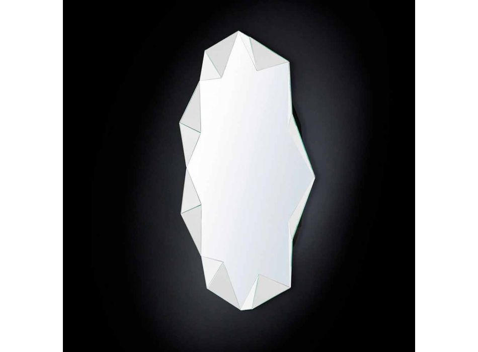 Mirror modern väggen tredimensionell design Diamond Viadurini