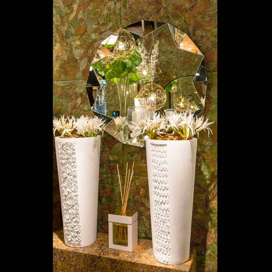 Mirror modern väggen tredimensionell design Diamond Viadurini