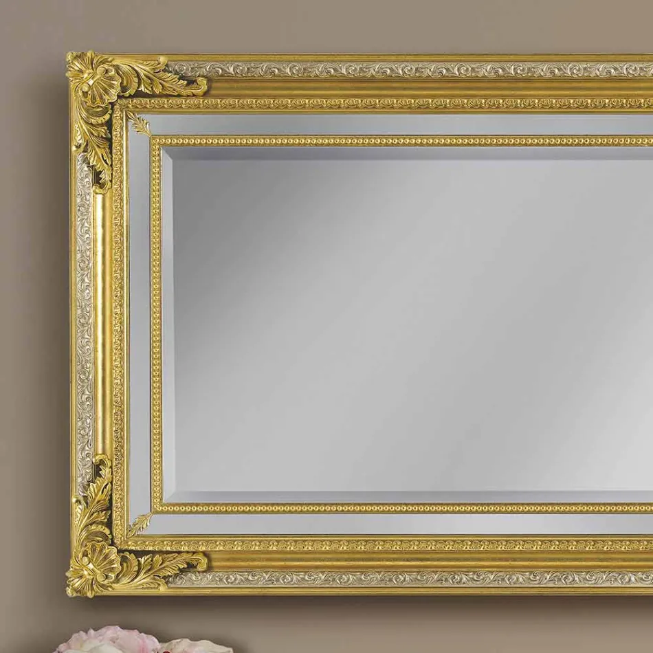 Moderna handgjorda spegelväggspegel tillverkad i Italien av Carlo Viadurini