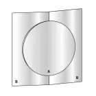 Väggspegel i modern design gjord av 3 paneler tillverkade i Italien - Bristol Viadurini