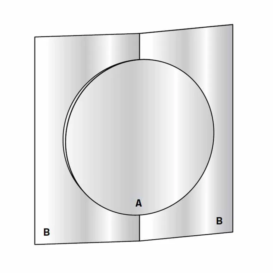 Väggspegel i modern design gjord av 3 paneler tillverkade i Italien - Bristol Viadurini