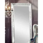 Rektangulär väggspegel tillverkad av gran ved tillverkad i Italien Achille Viadurini