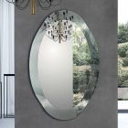 Oval designspegel i spegelvänd kristallfinish Made in Italy - Eclisse Viadurini