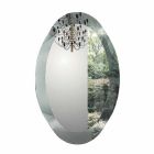 Oval designspegel i spegelvänd kristallfinish Made in Italy - Eclisse Viadurini
