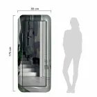 Lång rektangulär spegel med ram i kristalleffekt tillverkad i Italien - ögla Viadurini