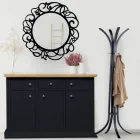 Rund spegel med genombrutet mönster Made in Italy - Ferona Viadurini