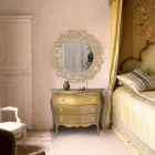 Rund spegel med genombrutet mönster Made in Italy - Ferona Viadurini