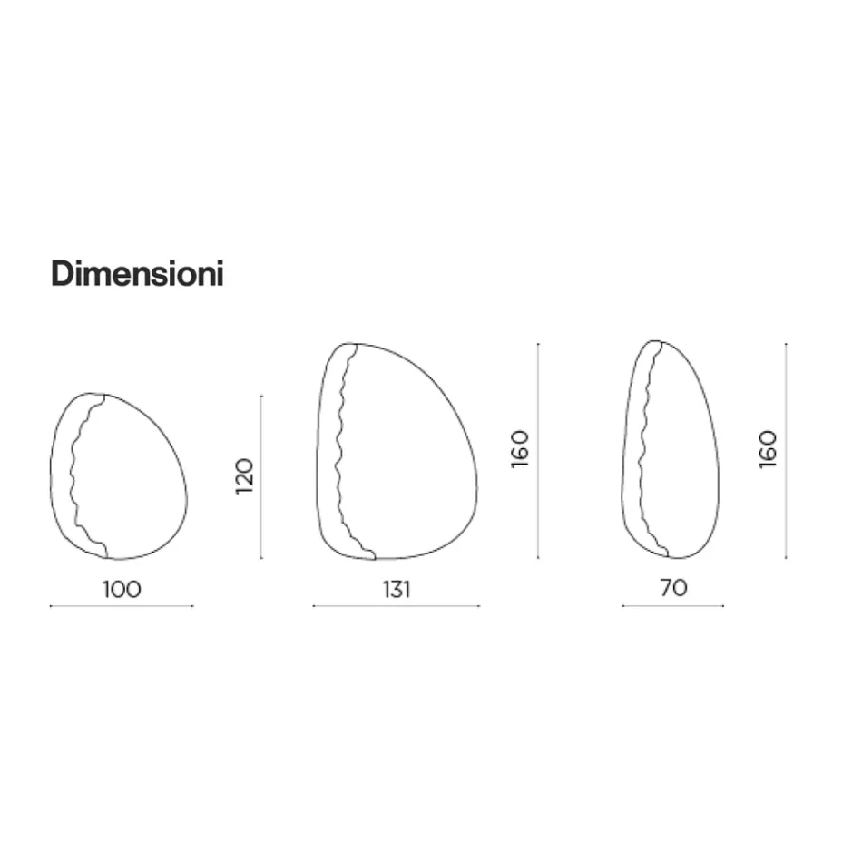 Formad spegel med fläckig glasinsats Tillverkad i Italien - Amata Viadurini