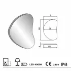 Spegel badrumsvägg med LED-bakgrundsbelysning Pirro Viadurini