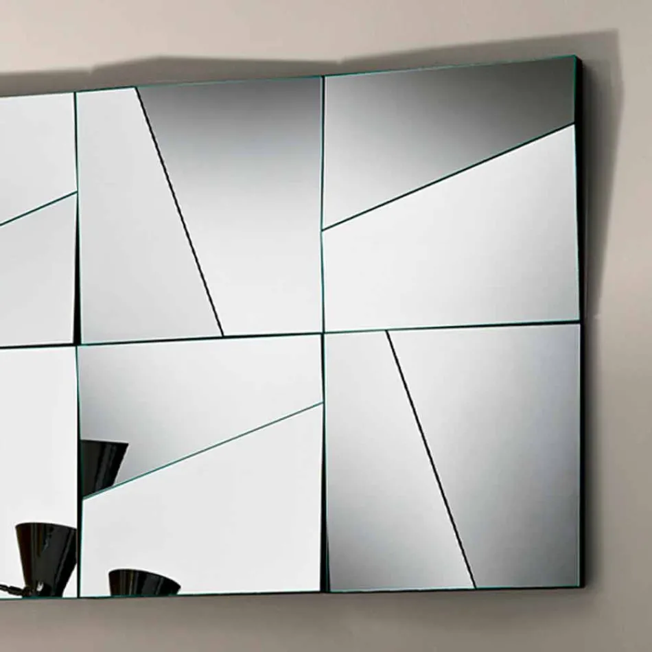 Modular Wall Mirror with Concave and Convex Mirrors Made in Italy - Allergy Viadurini