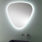 Formad väggspegel för badrum med dyrbar LED-bakgrundsbelysning - Trigolo Viadurini