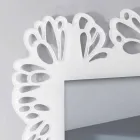 Vit plexiglasväggspegel med dekorerad rektangulär ram - Alidifarf Viadurini