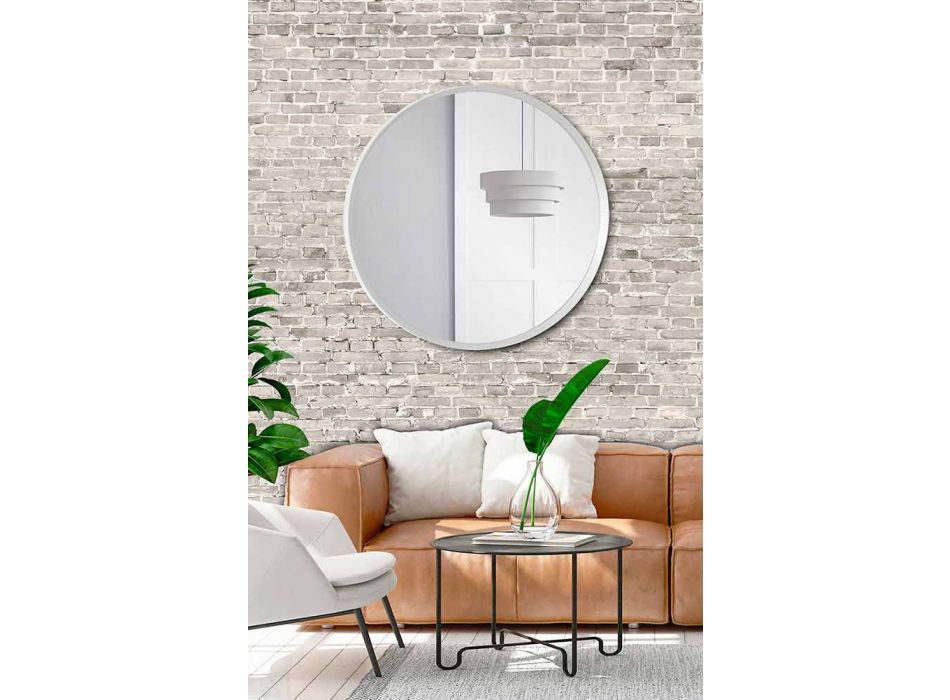 Rund väggspegel med lackerad ram av elegant modern design - Odosso Viadurini