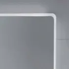 Vägg spegel med frostade kanter, LED-belysning, Tessa Viadurini