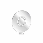 Rund design väggspegel med guldmetall med mittstycke - Merale Viadurini