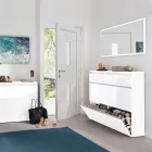 Rektangulär väggspegel med vit eller antracitram - Emanuelito Viadurini