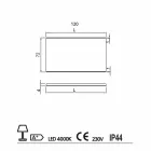 Badrumsspegeln med modern design LED-ljus med frostat kanter Veva Viadurini