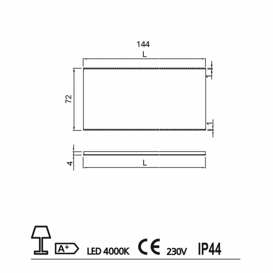 Badrumsspegeln med modern design LED-ljus med frostat kanter Veva Viadurini