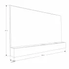 Väggbadspegel i naturligt teak med förvaringsutrymme - Palima Viadurini