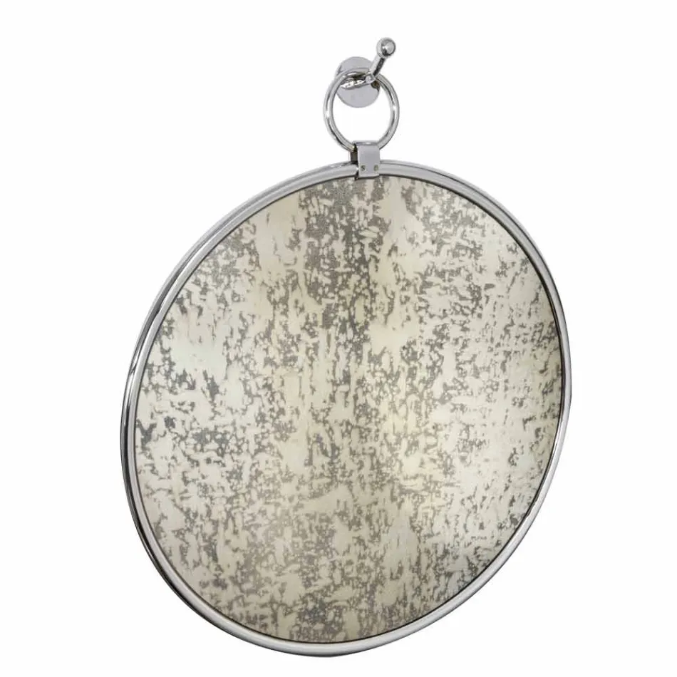 Badrumsspegel med rund vägg i krom Ottome med åldrig rygg - juni Viadurini