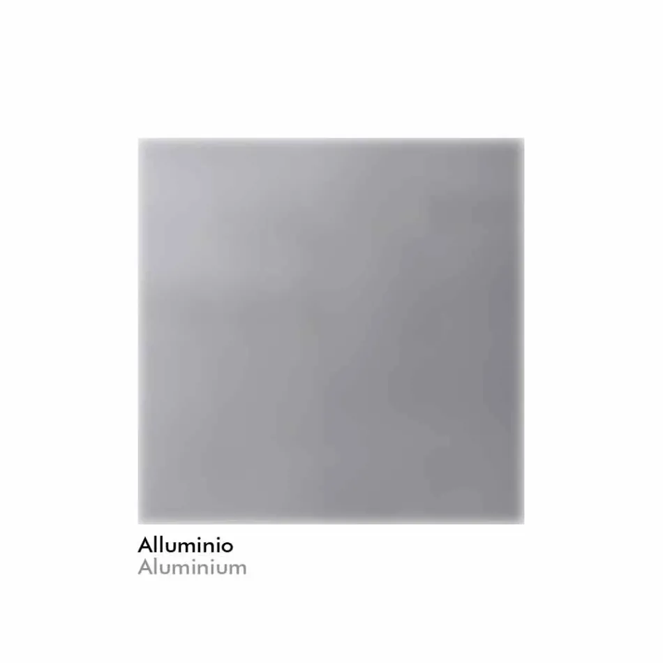 Badrumsspegel i imiterad aluminium med bakgrundsbelysning tillverkad i Italien - Palau Viadurini