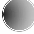 Rund bakgrundsbelyst badrumsspegel med sandblästring Tillverkad i Italien - Ranio Viadurini