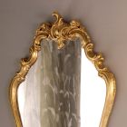 Formad barockspegel med ram av bladguld Tillverkad i Italien - dyrbar Viadurini