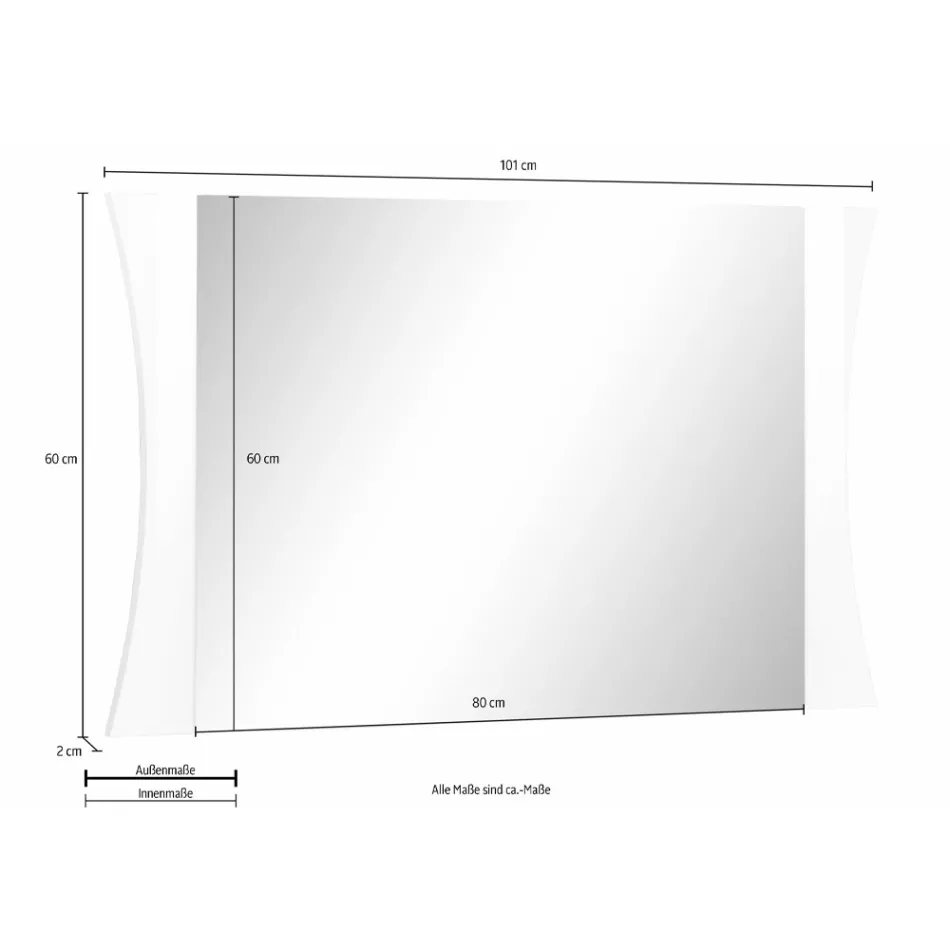 Sovrumsspegel eller väggentré välvd design 2 storlekar - Sabine Viadurini