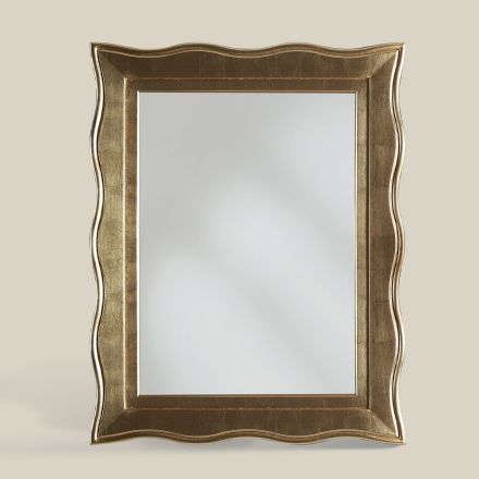 Klassisk spegel med rektangulär guldram tillverkad i Italien - Florens Viadurini
