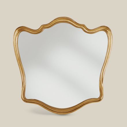 Klassisk spegelformad träram Gold Leaf Made in Italy - Jenny Viadurini