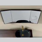 Spegel med 2 rörliga sidor och förstoringsspegel Tillverkad i Italien - Nelson Viadurini