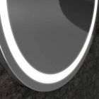 Spegel med kanter av rostfritt stål, modern design LED-lampor Charly Viadurini