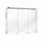 Modern 3-dörrars väggskåpsspegel med invändiga hyllor - Bramo Viadurini