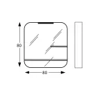 Spegel med metallram och 2 glashyllor tillverkade i Italien - William Viadurini