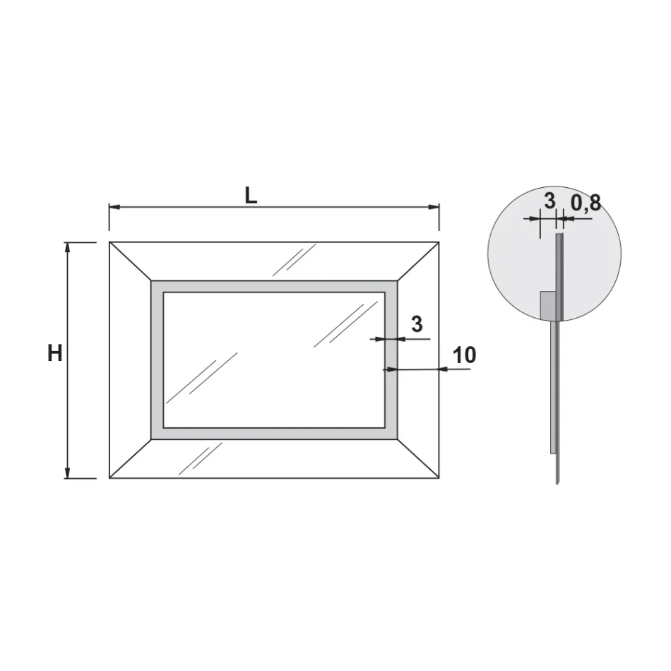 Spegel med färgad spegelram och LED Tillverkad i Italien - Newton Viadurini