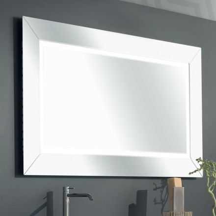 Spegel med färgad spegelram och LED Tillverkad i Italien - Newton Viadurini