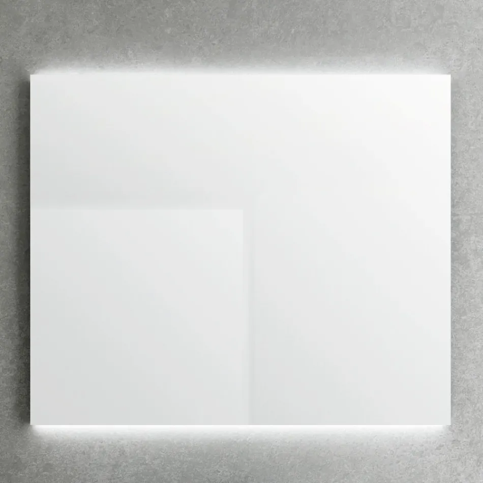 Spegel med bakgrundsbelysning på horisontella sidor Made in Italy - Sigmund Viadurini