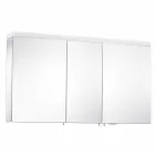 Förvaringsspegel med 3 dörrar i silvermålad aluminium - Alfio Viadurini
