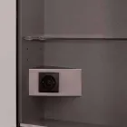 Spegel 2 moderna containerdörrar, LED-belysning, Adele Viadurini