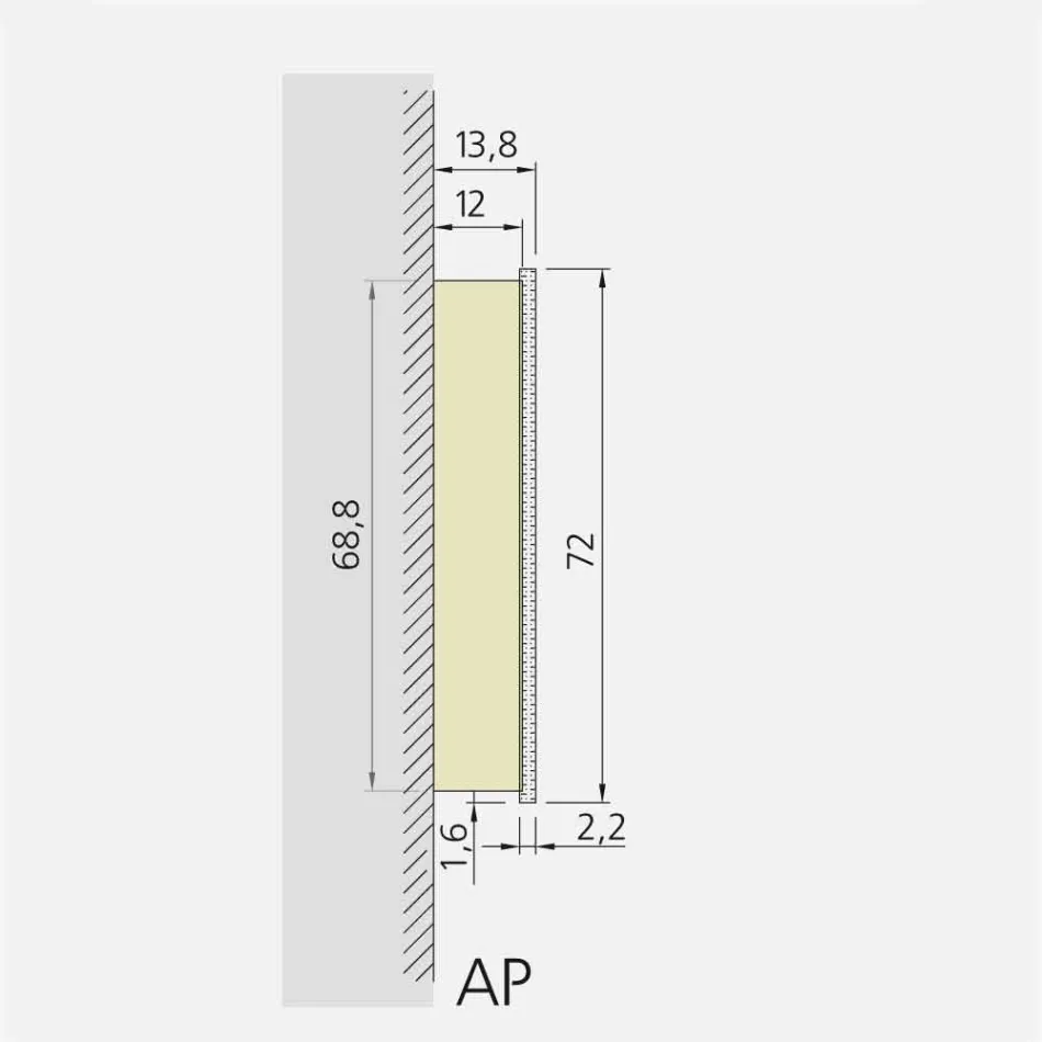 Spegel 2 moderna containerdörrar, LED-belysning, Adele Viadurini
