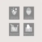 Spegel 2 moderna containerdörrar, LED-belysning, Adele Viadurini