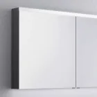 Spegelskåp med LED bad med 2 dörrar, modern design, Carol Viadurini